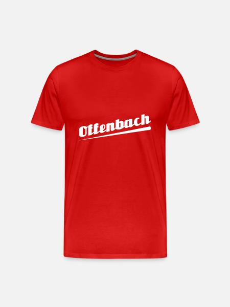 Offenbach - Textdesign mit Stadtnamen - Männer Premium Bio T-Shirt - Rot