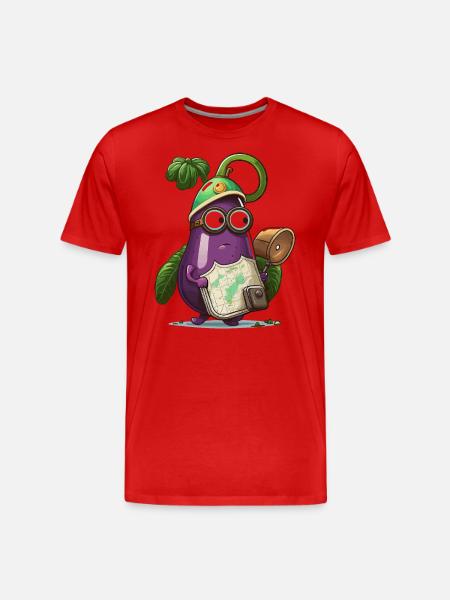 Auberginen-Expeditionen - Männer Premium Bio T-Shirt - Rot