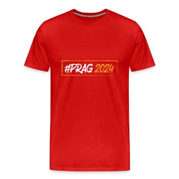 Prague 2024 - T-shirt bio Premium Homme - rouge - Devant - Damien (186cm)