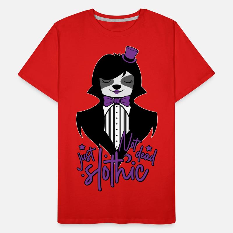 NOT DEAD JUST SLOTHIC - GOTH GOTHIQUE GOTH DÉFECTUEUX T-shirt bio Premium Homme