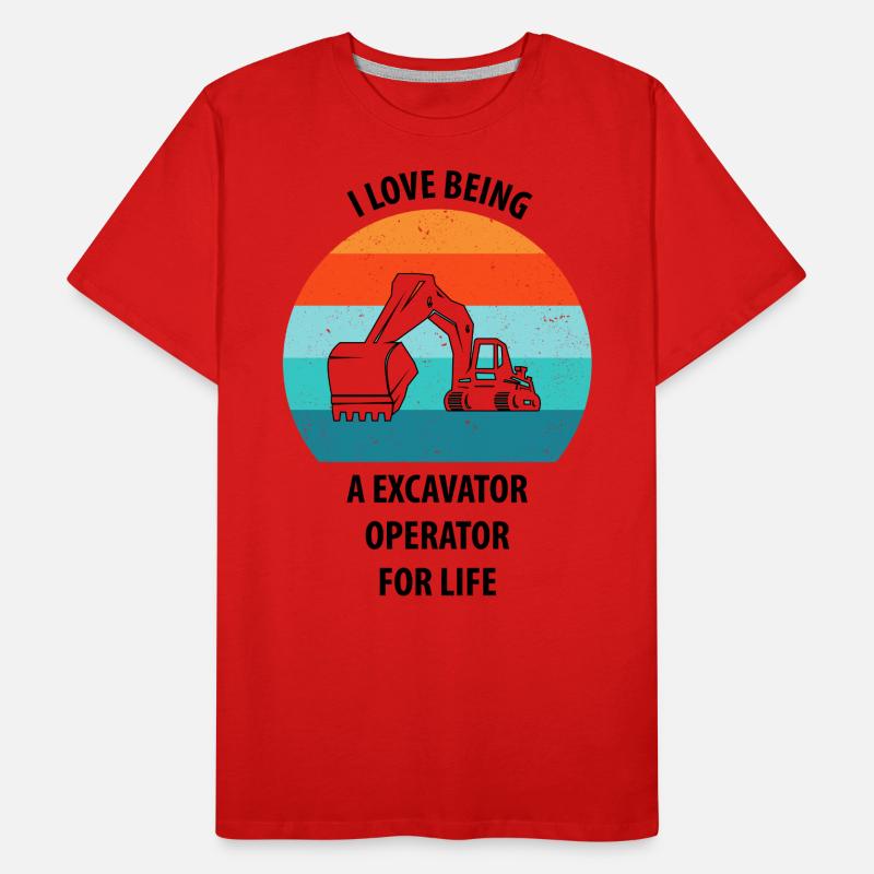 Bagger Baggerfahrer Baggerwagen Männer Premium Bio T-Shirt