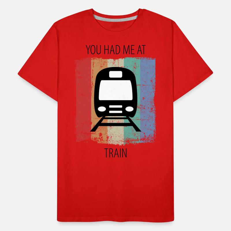 Train Railway Railroad Worker Trains Train Driver Men's Premium Organic T-Shirt