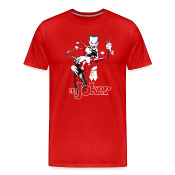 Batman Joker Dance - Men's Premium Organic T-Shirt - red - Front - Damien (186cm)