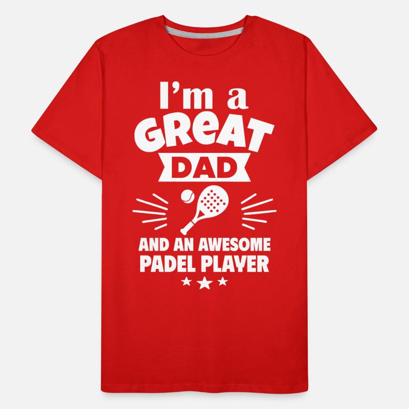 Ich bin ein toller Papa und ein Padel-Ass Männer Premium Bio T-Shirt