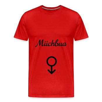 TShirt muechbua pfeil - Männer Premium Bio T-Shirt - Rot - Vorne - Damien (186cm)