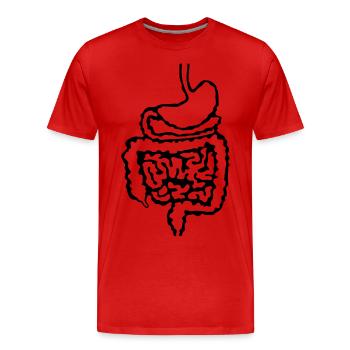 Arzt_Darm_d1 - Männer Premium Bio T-Shirt - Rot - Vorne - Damien (186cm)