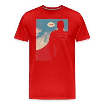 Superman Truth - Men's Premium Organic T-Shirt - red - Front - Damien (186cm)