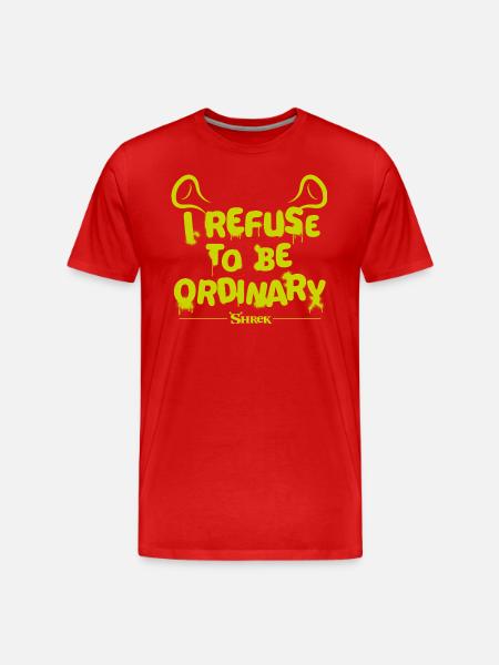 Shrek Design siger, at jeg nægter at være almindelig - Herre Premium T-shirt økologisk - rød