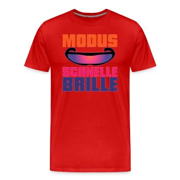 Mode Lunettes rapides - T-shirt bio Premium Homme - rouge - Devant - Damien (186cm)
