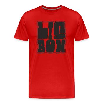 Lisbon Portugal Souvenir Portuguese Lisboa - Men's Premium Organic T-Shirt - red - Front - Damien (186cm)