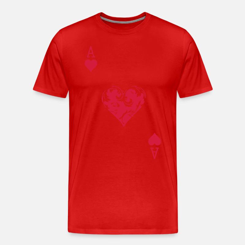 Herz AS - Männer Premium Bio T-Shirt - Rot