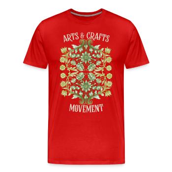Art Nouveau, design vintage vers 1900 - T-shirt bio Premium Homme - rouge - Devant - Damien (186cm)