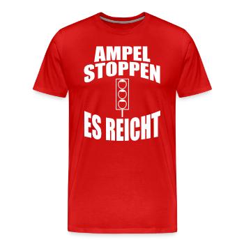 Ampel Regierung Scholz Baerbock Habeck Grüne SPD - Männer Premium Bio T-Shirt - Rot - Vorne - Damien (186cm)