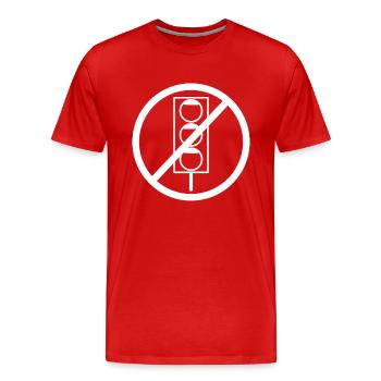 Ampel Regierung Scholz Baerbock Habeck Grüne SPD - Männer Premium Bio T-Shirt - Rot - Vorne - Damien (186cm)