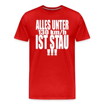 Tempolimit Autobahn Grüne Habeck Freiheit Verbot - Männer Premium Bio T-Shirt - Rot - Vorne - Damien (186cm)