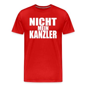 Ampel Regierung Scholz Baerbock Habeck Grüne SPD - Männer Premium Bio T-Shirt - Rot - Vorne - Damien (186cm)