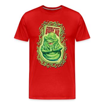 Ghostbusters Please Don't Bust Me Slimer - Men's Premium Organic T-Shirt - red - Front - Damien (186cm)