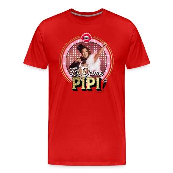 Emily In Paris La Dame Pipi Show Spectacle - T-shirt bio Premium Homme - rouge - Devant - Damien (186cm)