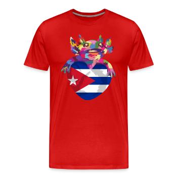 Kuba Flagge Karibik Urlaub Cuba Reise Havanna - Männer Premium Bio T-Shirt - Rot - Vorne - Damien (186cm)
