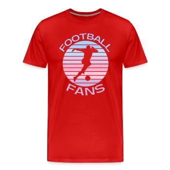 Football Fans - Men's Premium Organic T-Shirt - red - Front - Damien (186cm)