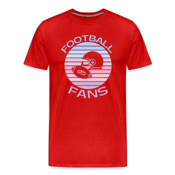 Fußballfans - Männer Premium Bio T-Shirt - Rot - Vorne - Damien (186cm)