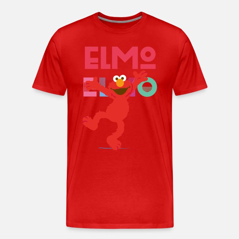 Sesamstraße Elmo Springt - Männer Premium Bio T-Shirt - undefined