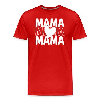 MAMA - Männer Premium Bio T-Shirt - Rot - Vorne - Damien (186cm)