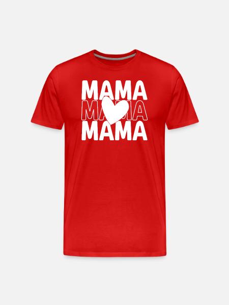 MAMA - Männer Premium Bio T-Shirt - Rot