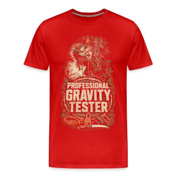 Baumpfleger Baumpflege Professional Gravity Tester - Männer Premium Bio T-Shirt - Rot - Vorne - Damien (186cm)