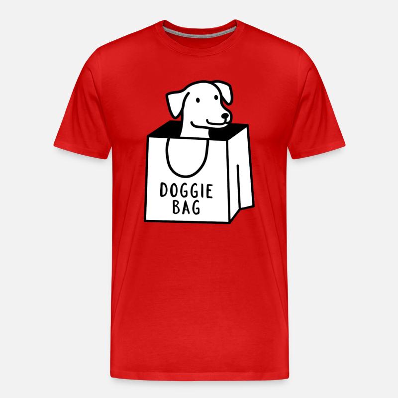 Hundetasche - Männer Premium Bio T-Shirt - Rot
