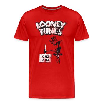 Looney Tunes Wile E. Coyote The End - Männer Premium Bio T-Shirt - Rot - Vorne - Damien (186cm)