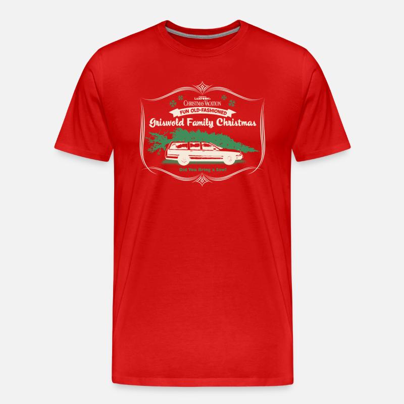 Schöne Bescherung Hast Du Eine Säge Mitgebracht? - Männer Premium Bio T-Shirt - Rot