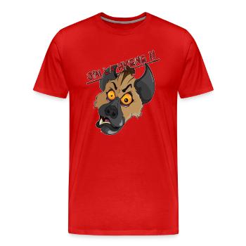 hyene - T-shirt bio Premium Homme - rouge - Devant - Damien (186cm)