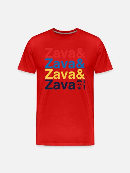 Ted Lasso Zava Schriftzug Bunt - Männer Premium Bio T-Shirt - 