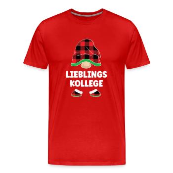 Lieblingskollege Wichteln Weihnachtsfeier Kollege - Männer Premium Bio T-Shirt - Rot - Vorne - Damien (186cm)