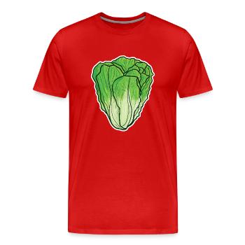 Salat Kostüm Karneval Eisbergsalat Gemüse Fasching - Männer Premium Bio T-Shirt - Rot - Vorne - Damien (186cm)