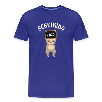 Schulkind Schulanfang Einschulung Schüler Schule - Männer Premium Bio T-Shirt - Königsblau - Vorne - Damien (186cm)