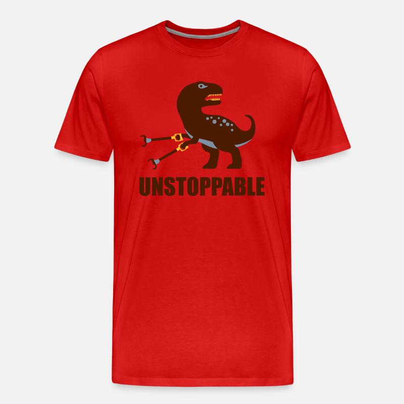Unstoppable - Männer Premium Bio T-Shirt - Rot