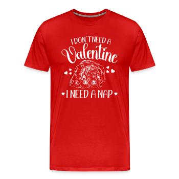 Giant Schnauzer Valentine's Day Dogs Dog Wilsigns - Men's Premium Organic T-Shirt - red - Front - Damien (186cm)