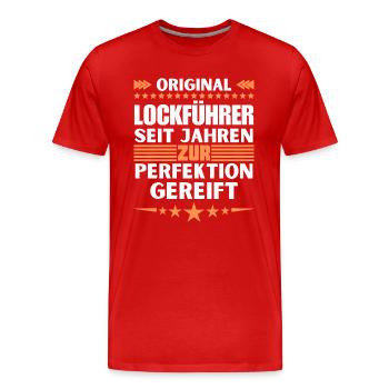 Guide de leurre mûri à la perfection - T-shirt bio Premium Homme - rouge - Devant - Damien (186cm)