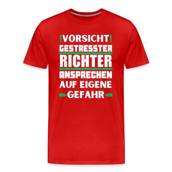 Ne parlez pas à un juge stressé ! - T-shirt bio Premium Homme - rouge - Devant - Damien (186cm)
