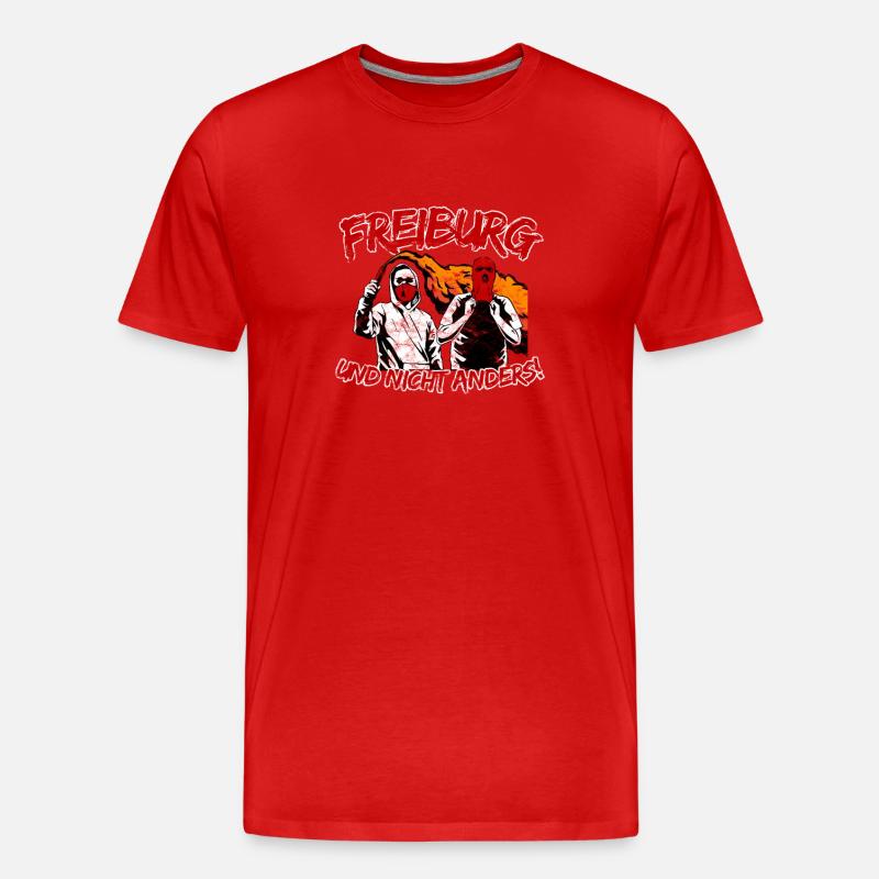 Freiburg und nicht anders UPDATE - Männer Premium Bio T-Shirt - Rot