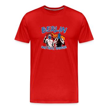 Berlin und nicht anders UPDATE - Männer Premium Bio T-Shirt - Rot - Vorne - Damien (186cm)