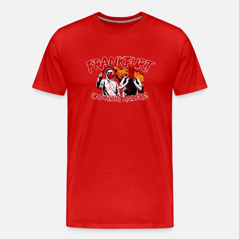 Frankfurt und nicht anders UPDATE - Männer Premium Bio T-Shirt - Rot