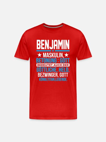 BENJAMIN - Titan - Männer Premium Bio T-Shirt - Rot