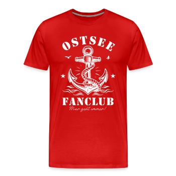 Ostsee Fanclub Geschenkidee Für Ostseeliebhaber - Männer Premium Bio T-Shirt - Rot - Vorne - Damien (186cm)