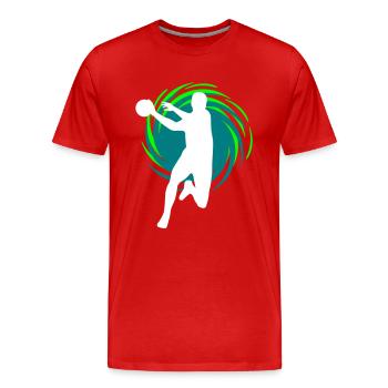 Eddy Handballer - T-shirt bio Premium Homme - rouge - Devant - Damien (186cm)