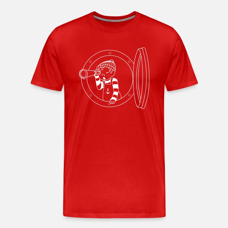 Matrose der Sohn - Männer Premium Bio T-Shirt - Rot