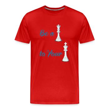 Soyez une reine pour votre roi - Chess Couple - T-shirt bio Premium Homme - rouge - Devant - Damien (186cm)
