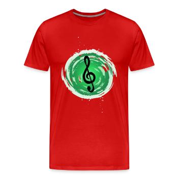 musikalisches Statement - Männer Premium Bio T-Shirt - Rot - Vorne - Damien (186cm)